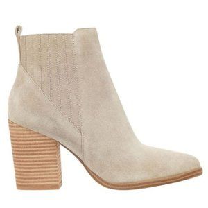 ALVA POINTY TOE BOOTIE MARC FISHER LTD‎ LIGHT NATURAL SUEDE